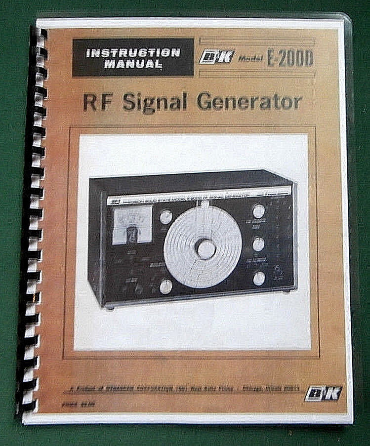 B&K E-200D Signal Generator Instruction Manual - Click Image to Close